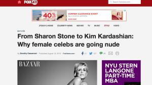 Check out my FoxNews.com Fox 411 Article About Celebs Going Nude
